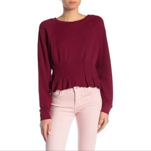 Current Elliott pintucked sweatshirt color: biking red/ size 1
